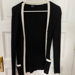 Theory Cardigan Black/White Chanel Style